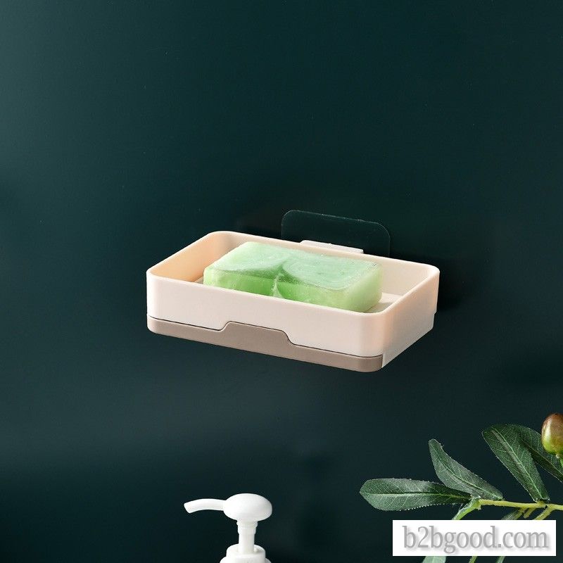 Soap box shelf waterproof creative toilet no-punch soap box shelf household sucker wall-mounted soap
