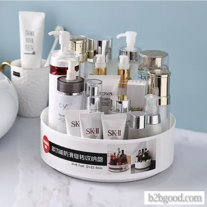 360-degree rotating storage tray multi-function non-slip plastic storage tray kitchen dressing stora
