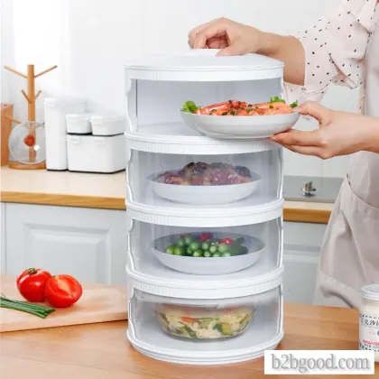 Multi-layer sliding door cover food insulation food cover dustproof anti-bacteria and insect-proof h