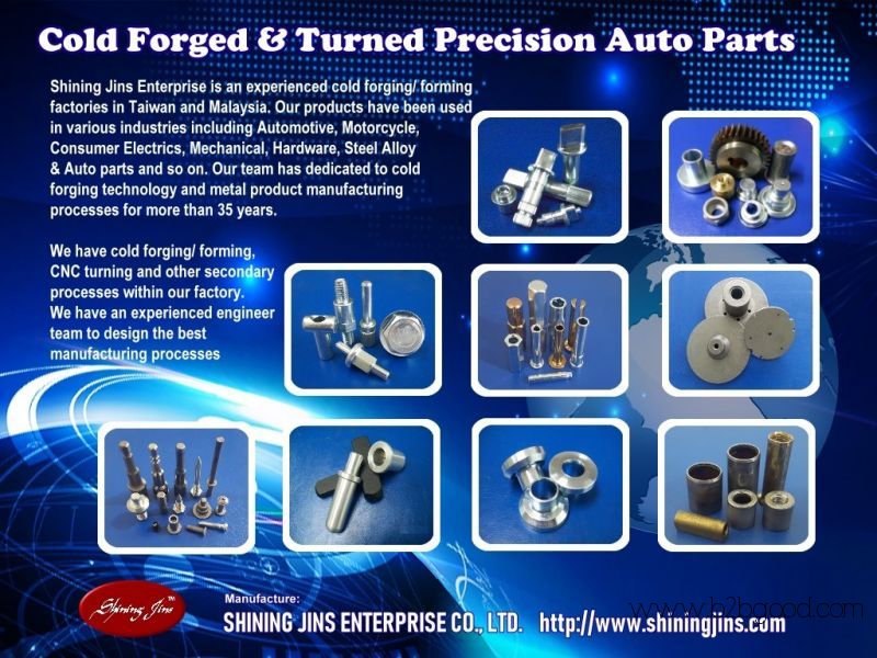 Custom fasteners,bolts and rivets - Cold Forged precision metal parts made in Taiwan