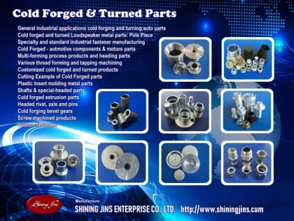 Custom fasteners,bolts and rivets - Cold Forged precision metal parts made in Taiwan