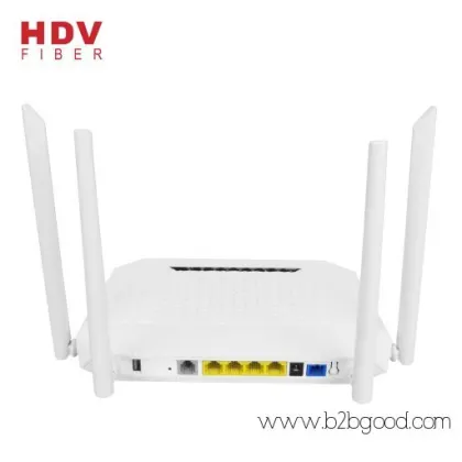Dual Band 2.4G&5G FTTH 4GE+4WIFI+1POTS+1USB 5dBi 4 Antennas AC XPON GPON ONU For ZTE