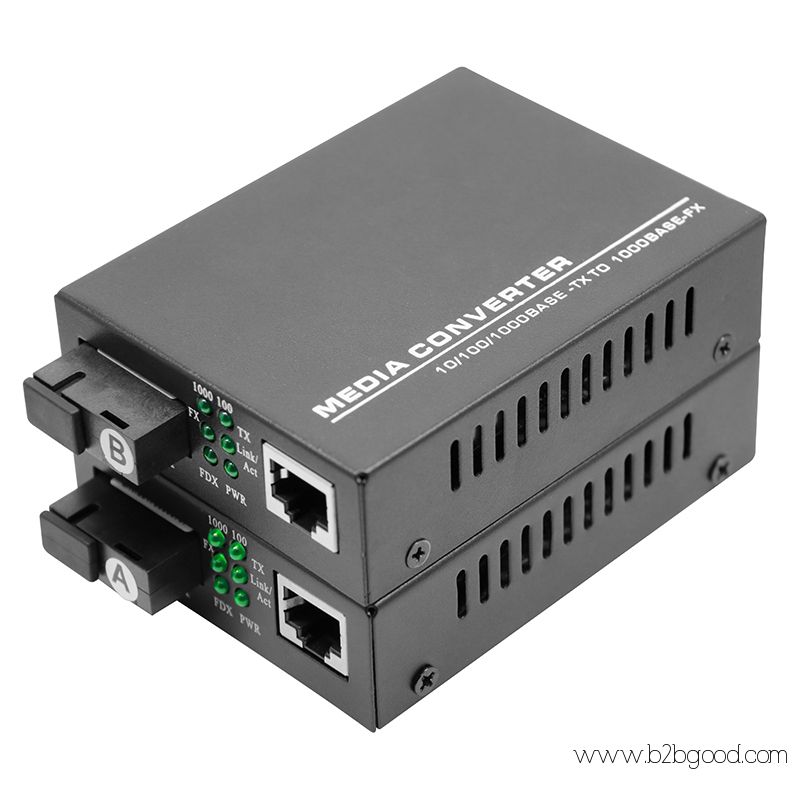 10 / 100 /1000m Sc Single Fiber Single mode 1310/1550nm 20KM Fiber Media Converter