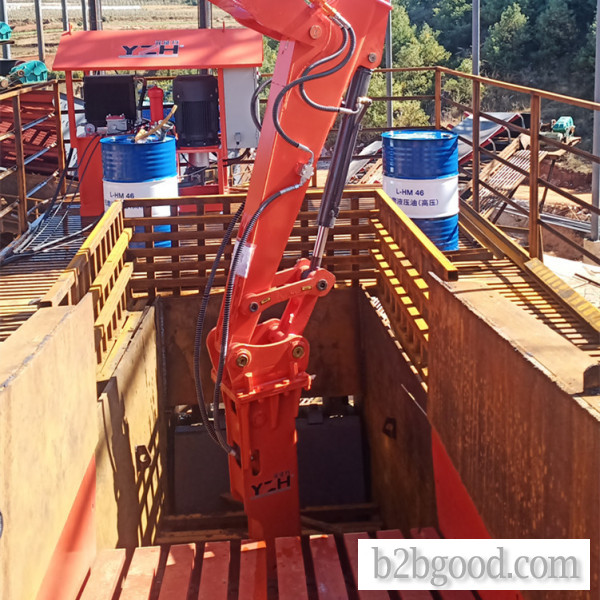 Yuanzhengxing Fixed Hydraulic Crusher Crushing Large Rocks to Eliminate Blockage