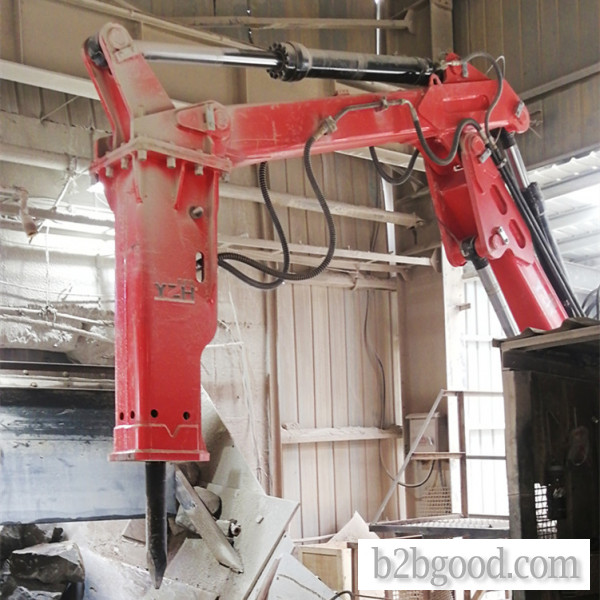 Pedestal Bom Rock Breaker System ломает булдеры в Jaw Crusher