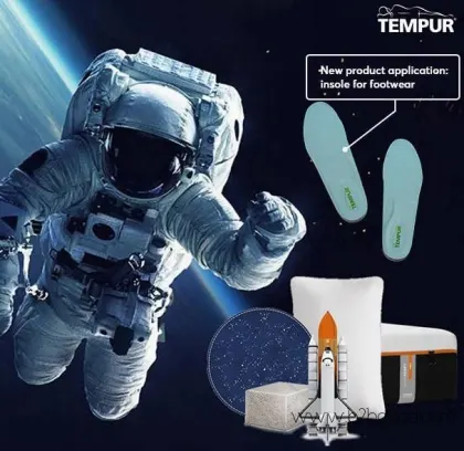 TEMPUR outsoles and insoles for collaboration to  branded footwear companies