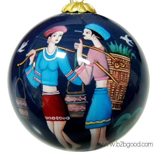 China Inside Painted Glass Christmas Balls