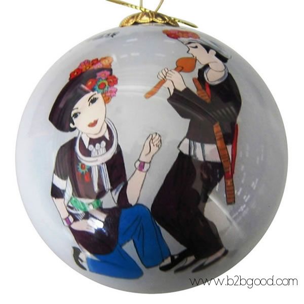 China Inside Painted Glass Christmas Balls