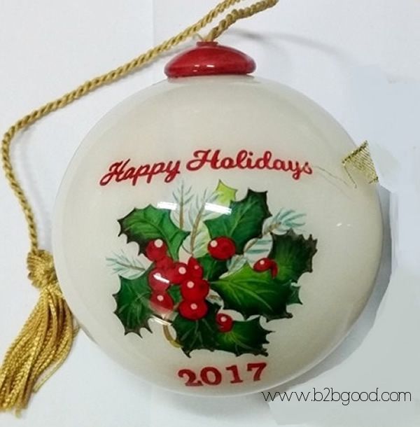Unique Hand painted Glass Baubles