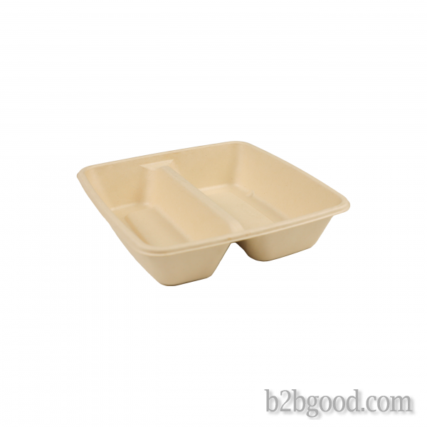 Biodegradable Fiber Pulp Square Lunch Bento Box