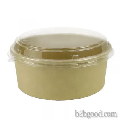 Kraft Paper Food Bowl With Lid