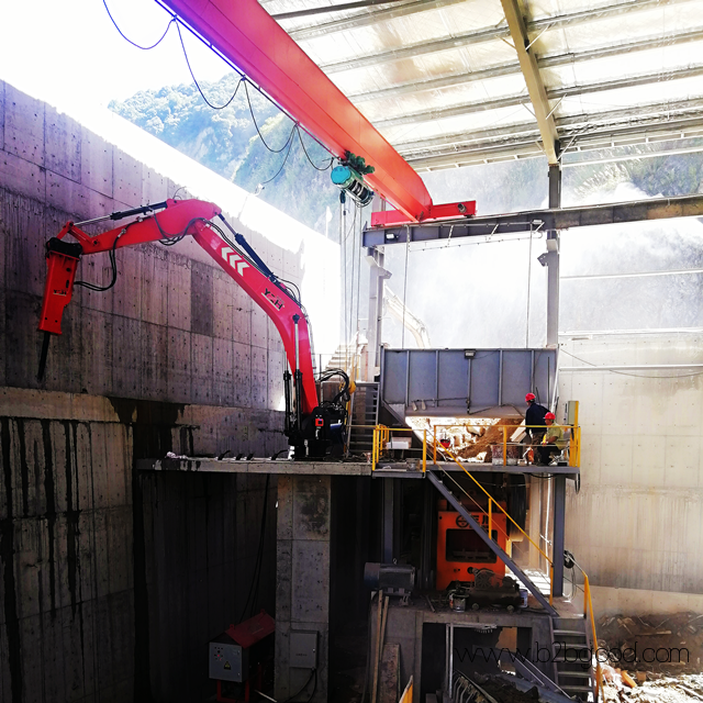 Stationary type pedestal boom system