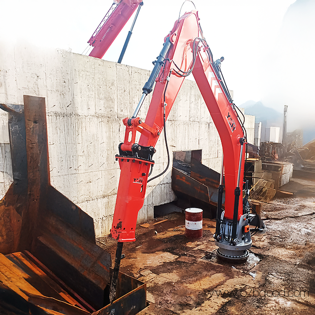 Stationary type fixed rockbreaker system